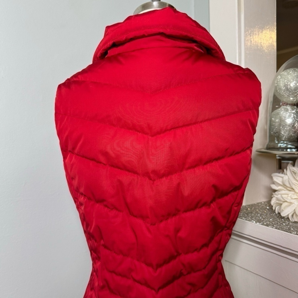 Talbots Red Down Puffer Vest Winter Jacket Coat Size Small - Picture 7 of 11